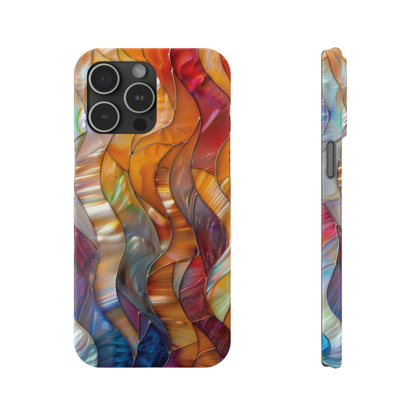 Mother of Pearl Waves Slim iPhone Case - Ruppy's Creations