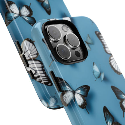 Butterflies on Blue Cell Phone Tough Cases