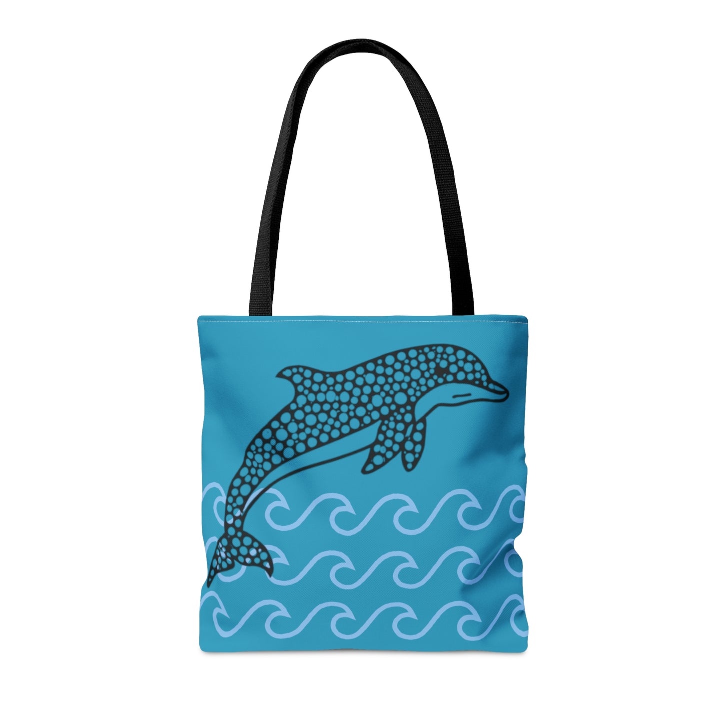 Turquoise Dolphin Tote Bag