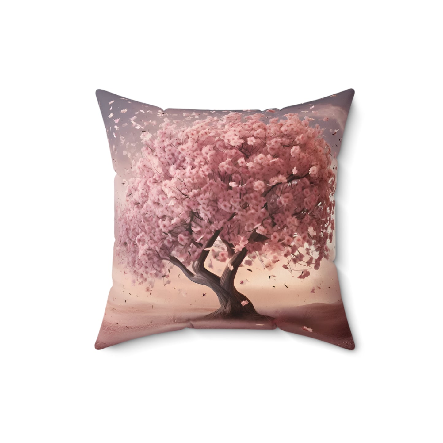 Very Cherry Blossom Spun Polyester Square Pillow