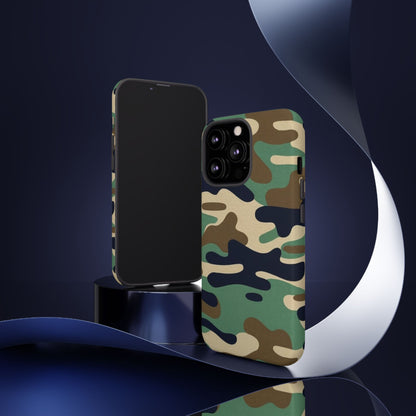 Camouflage Tough Phone Case for I phone, Samsung Galaxy and Google Pixel