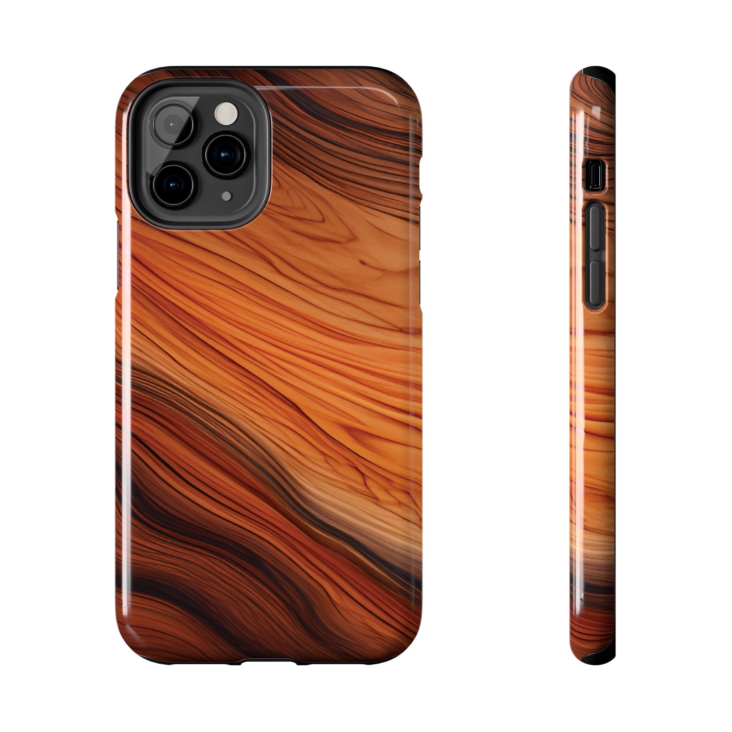 Wood Grain Look Tough Phone Case