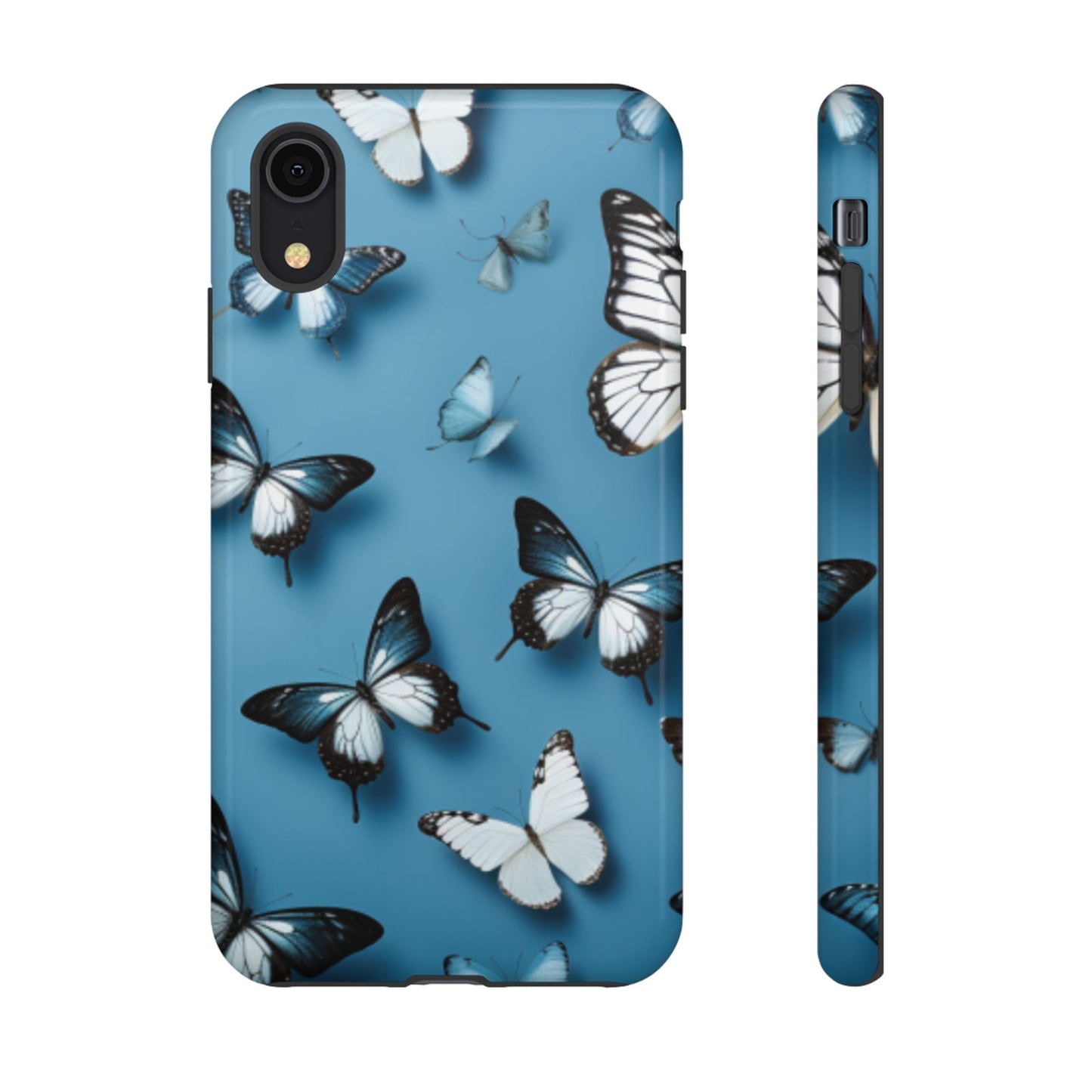 Butterflies on Blue Cell Phone Tough Cases