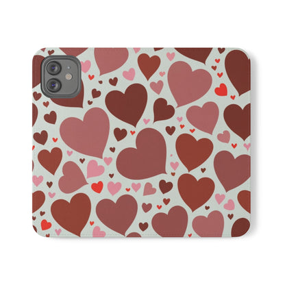 Hearts Folio Phone Case