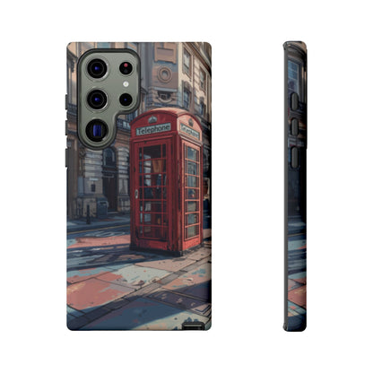 Old Phone Booth in London Tough Cell Phone Case - Ruppy's Creations