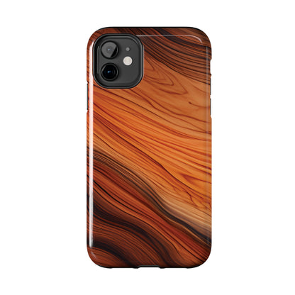 Wood Grain Look Tough Phone Case