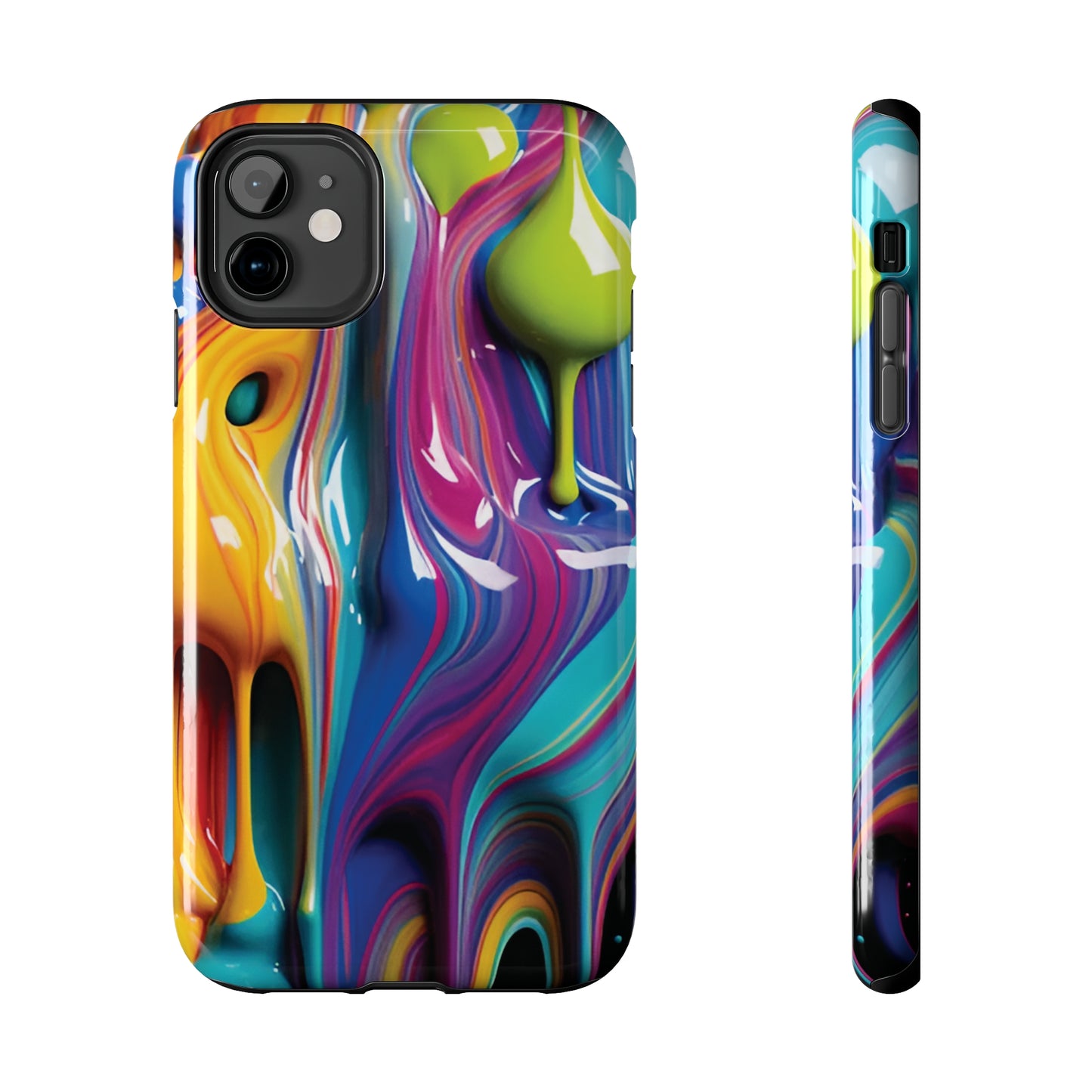 Dripping Paint Tough Phone Case For I Phone