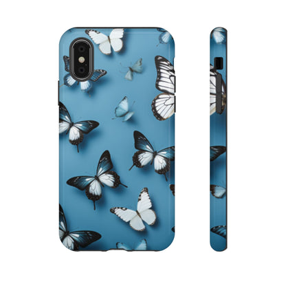 Butterflies on Blue Cell Phone Tough Cases