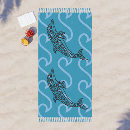 Turquoise Dolphin Boho Beach Cloth