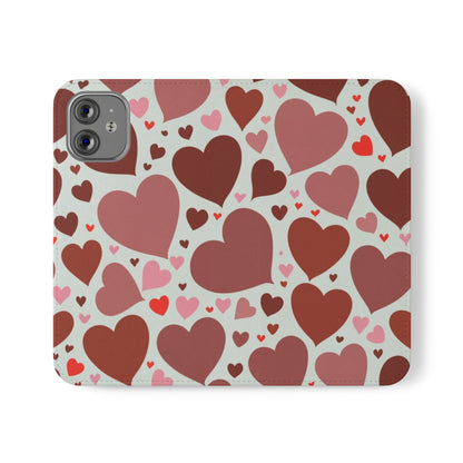 Hearts Folio Phone Case