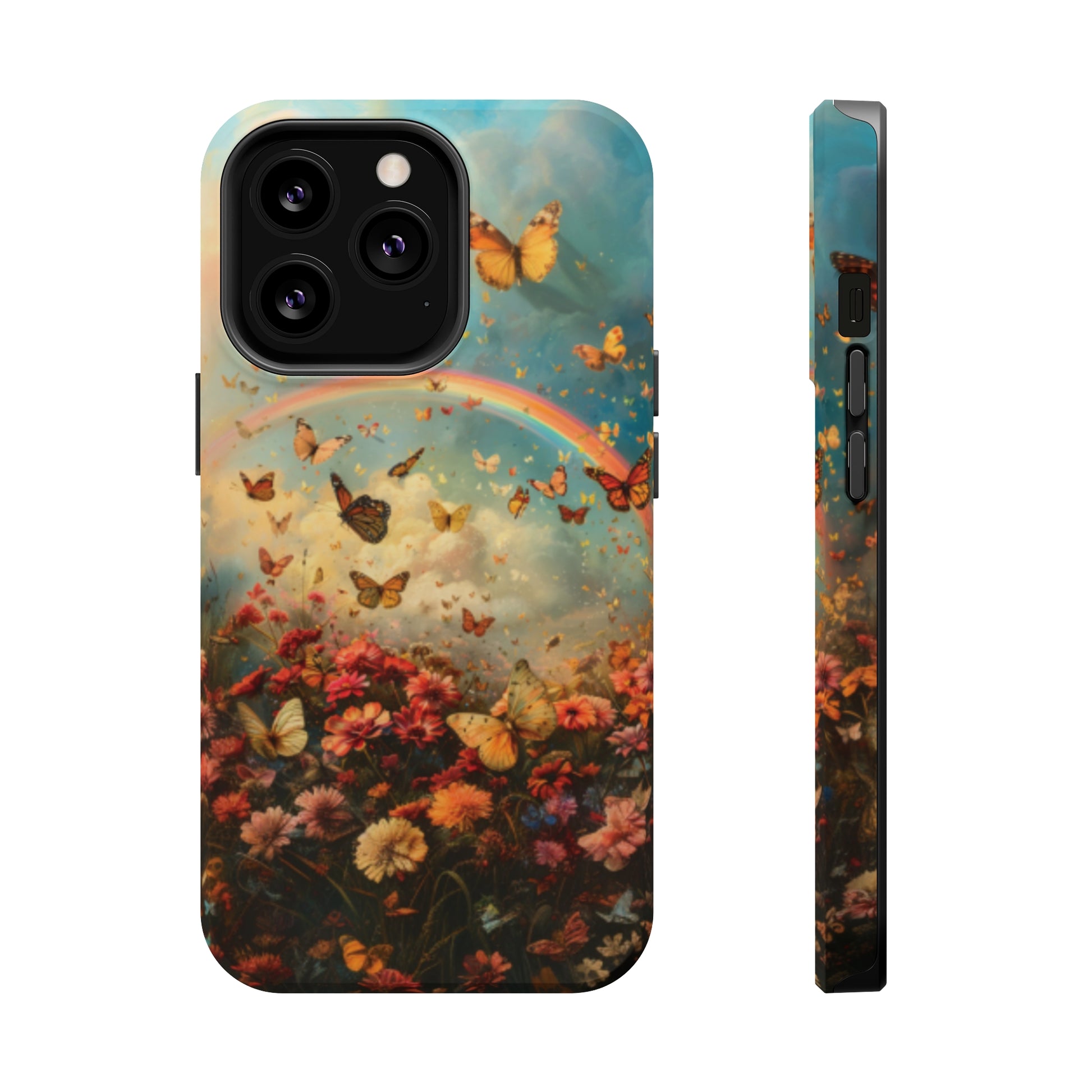 Butterflies & Rainbow MagSafe iphone Case - Ruppy's Creations