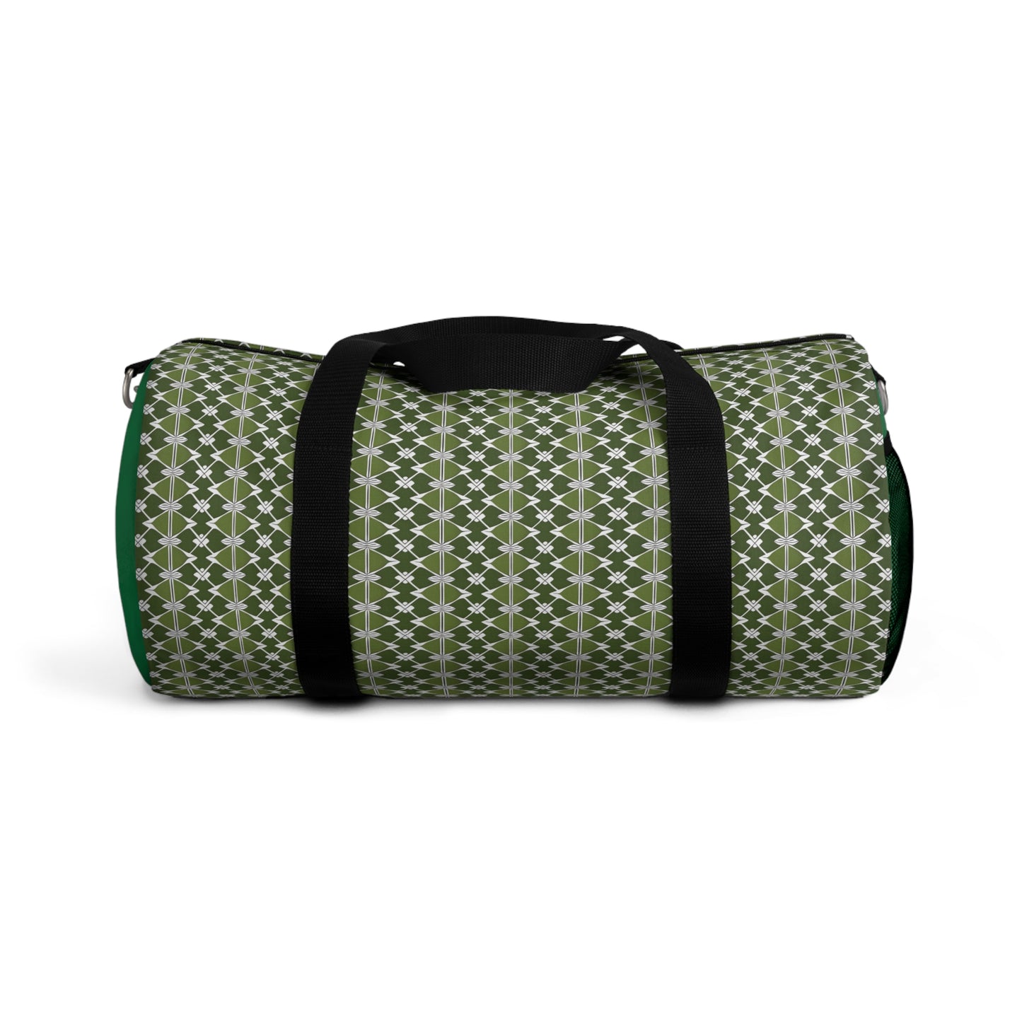 Classic Two Color Green Patterned Duffel Bag