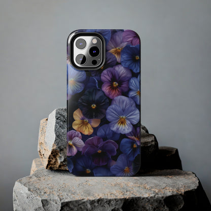 Pansy Flowers Tough iPhone Case - Ruppy's Creations