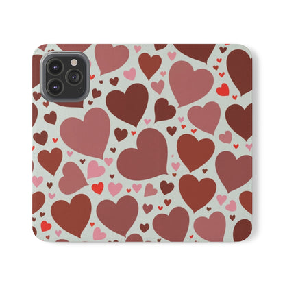 Hearts Folio Phone Case