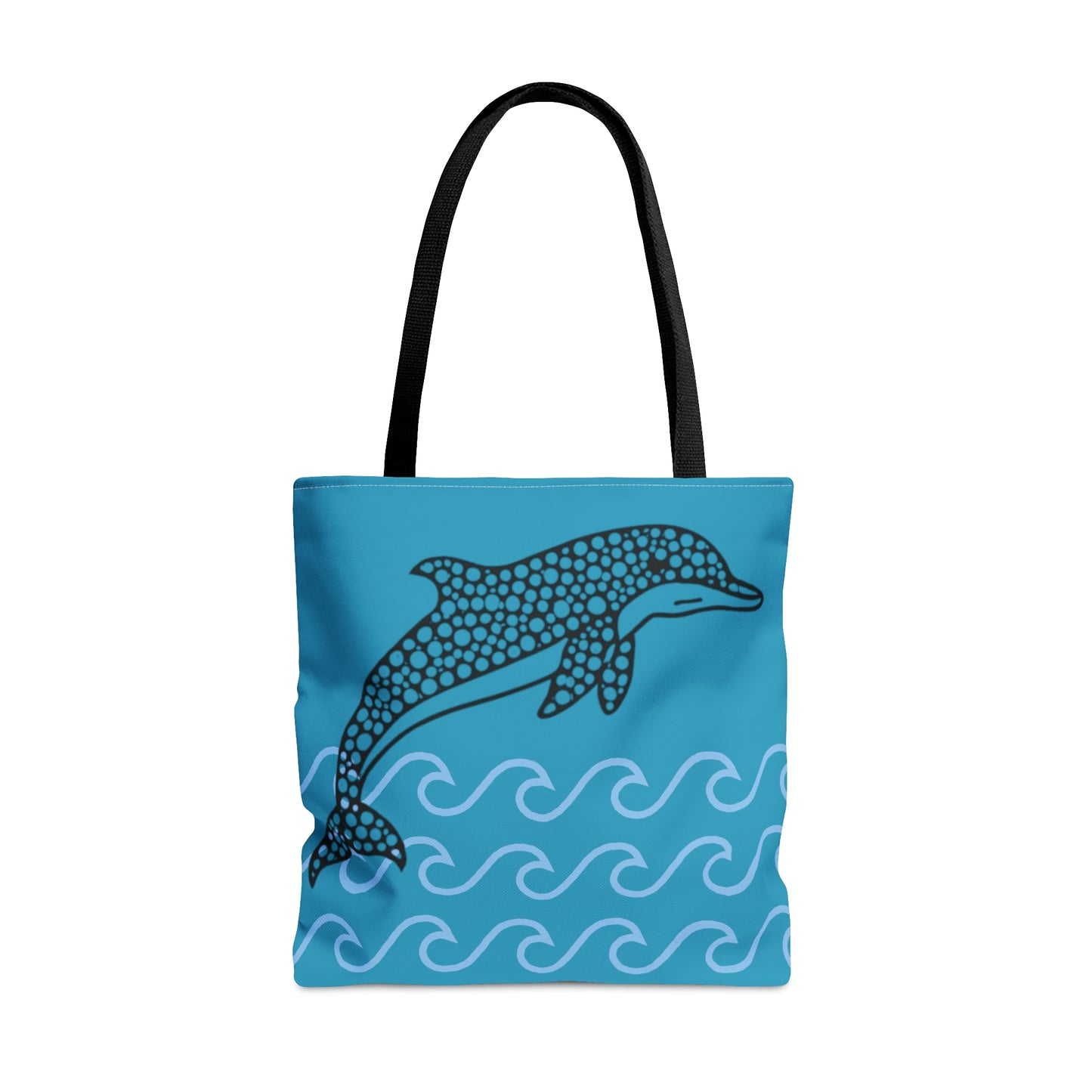 Turquoise Dolphin Tote Bag