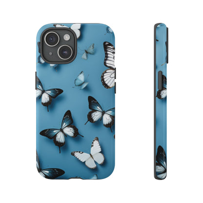 Butterflies on Blue Cell Phone Tough Cases