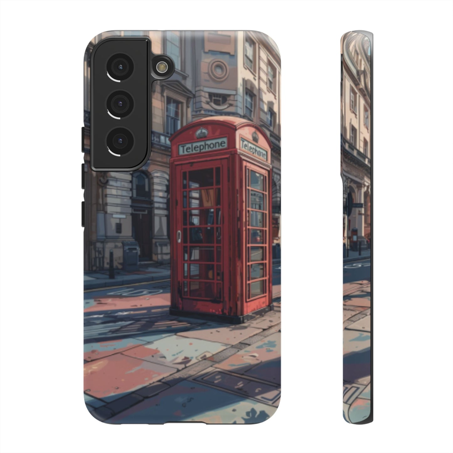 Old Phone Booth in London Tough Cell Phone Case - Ruppy's Creations