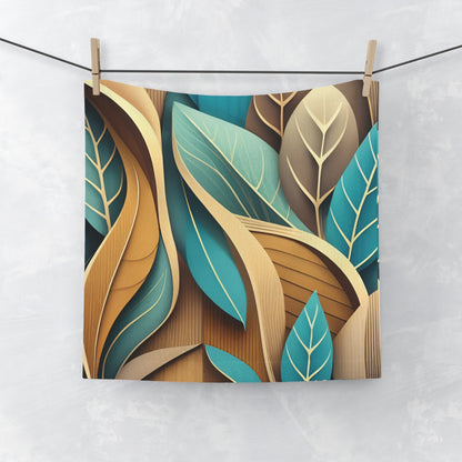 Abstract Leaf Face Towel