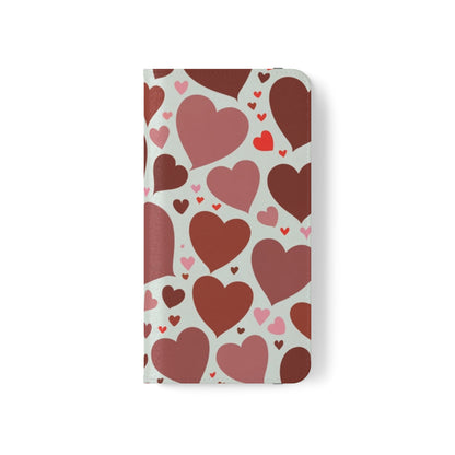 Hearts Folio Phone Case