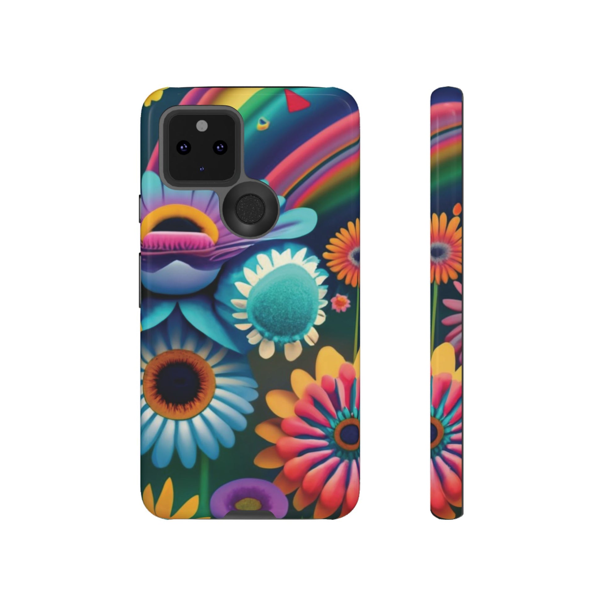 Rainbow Floral Tough Cell Phone Case - Ruppy's Creations