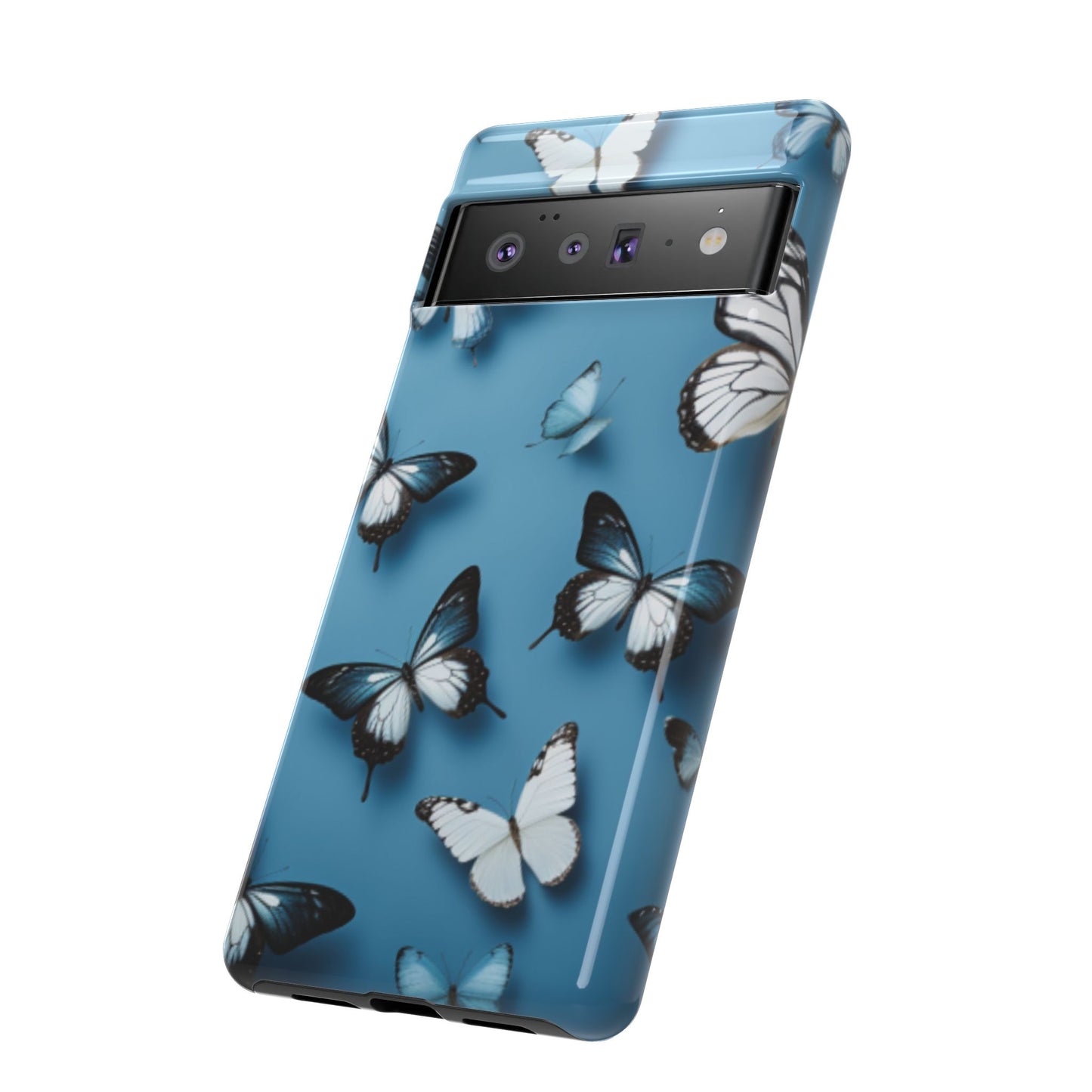 Butterflies on Blue Cell Phone Tough Cases