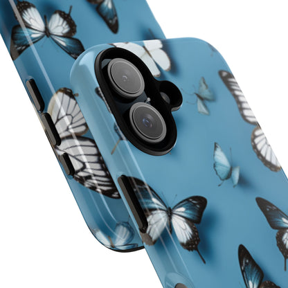 Butterflies on Blue Cell Phone Tough Cases