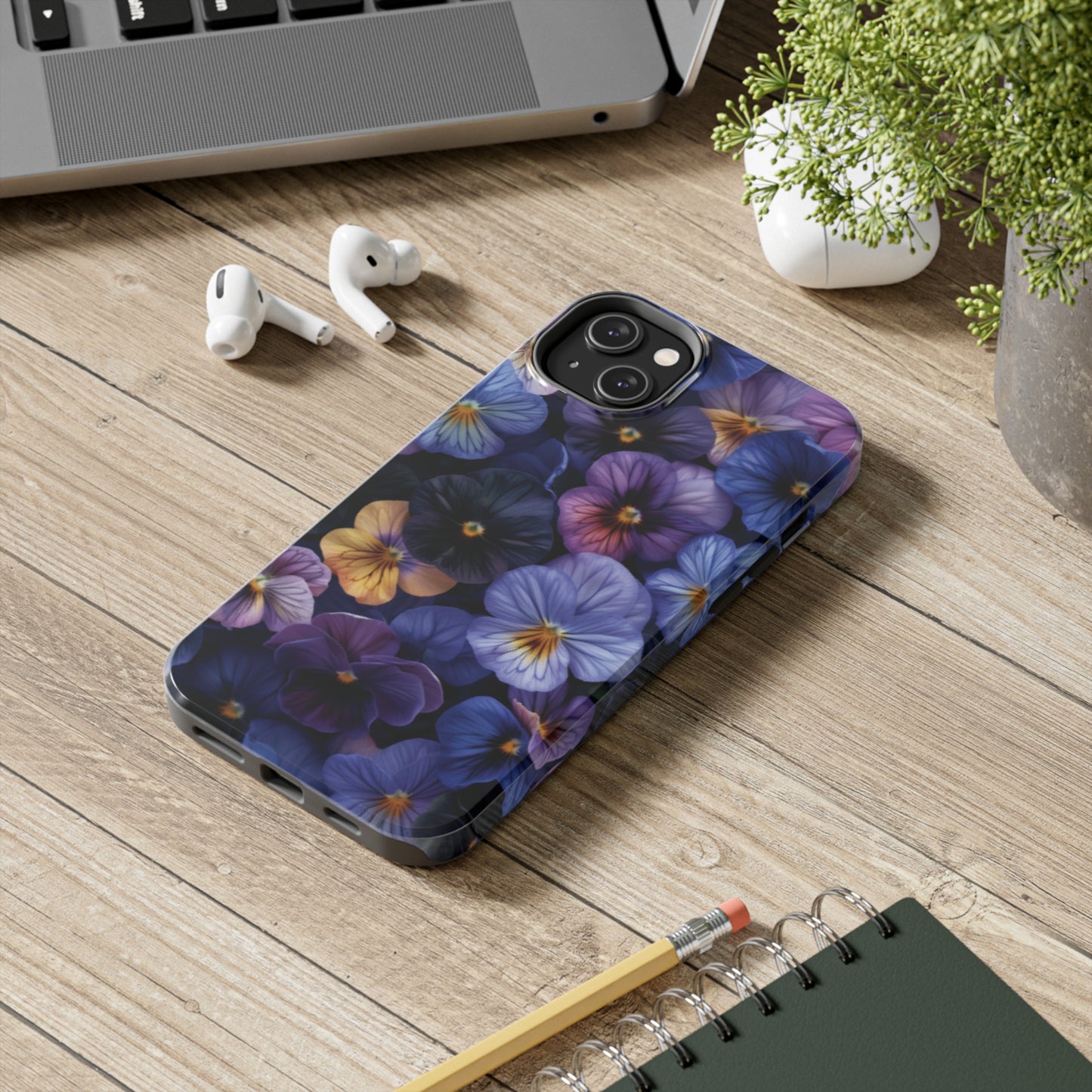 Pansy Flowers Tough iPhone Case - Ruppy's Creations