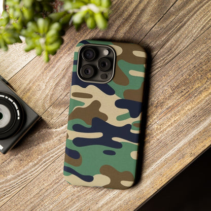 Camouflage Tough Phone Case for I phone, Samsung Galaxy and Google Pixel