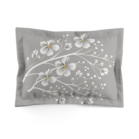 Blossom Whispers Microfiber Pillow Sham