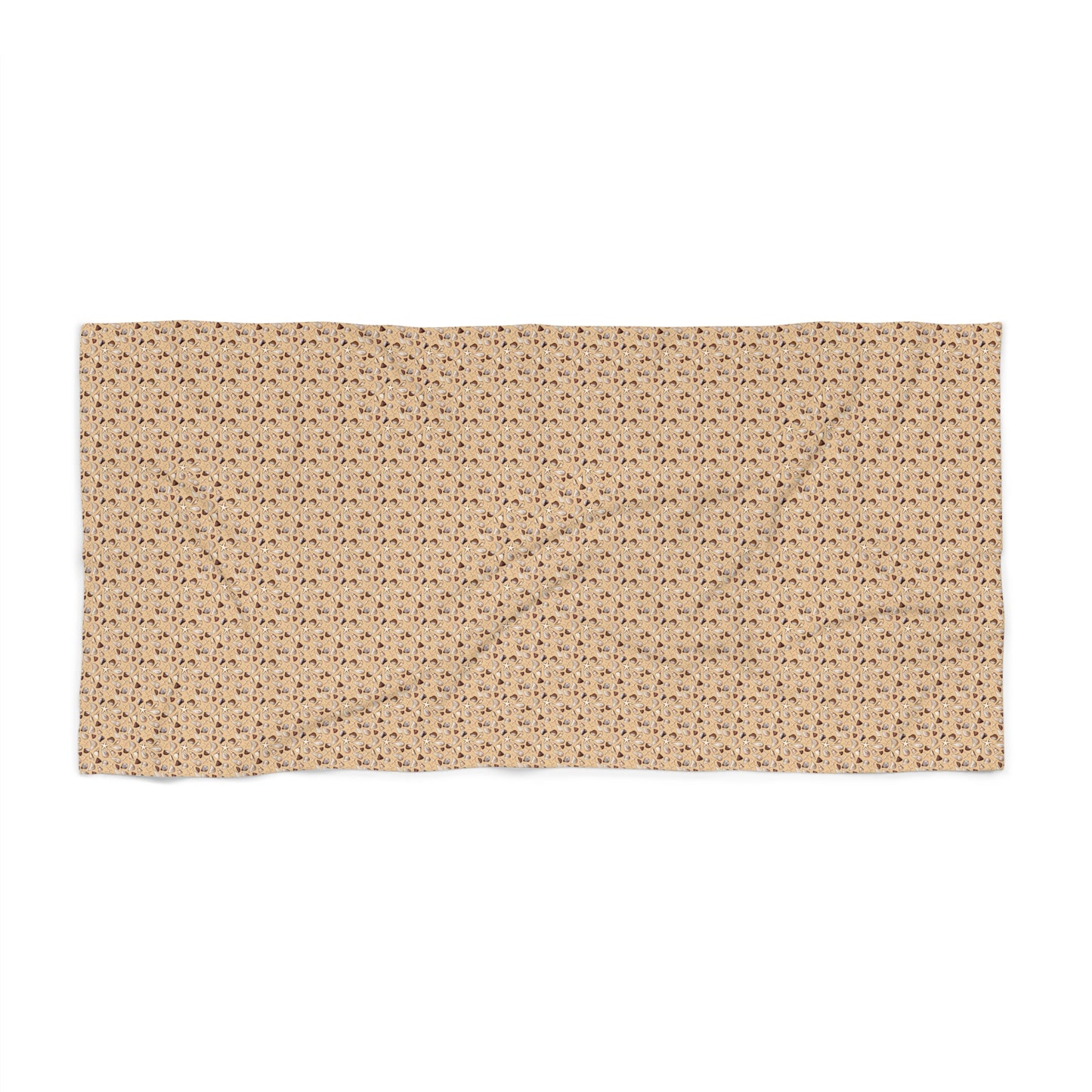 Seashell in Neutral Colors Beach Towel