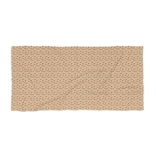 Seashell in Neutral Colors Beach Towel