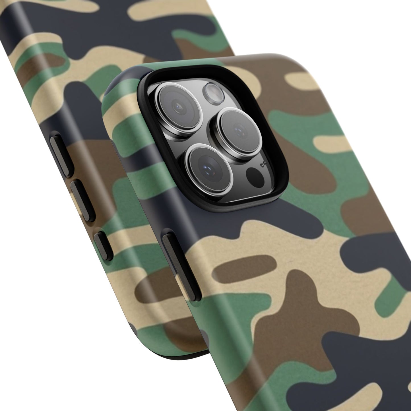 Camouflage Tough Phone Case for I phone, Samsung Galaxy and Google Pixel