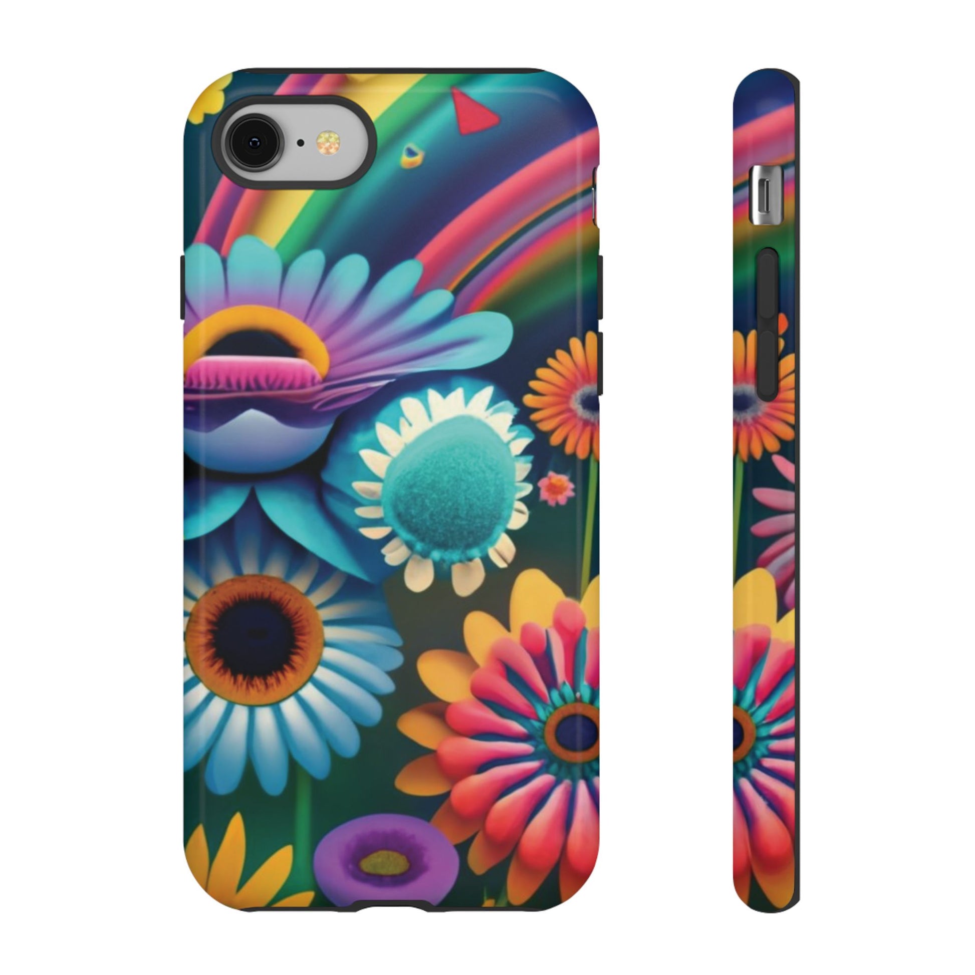 Rainbow Floral Tough Cell Phone Case - Ruppy's Creations