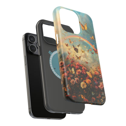 Butterflies & Rainbow MagSafe iphone Case - Ruppy's Creations