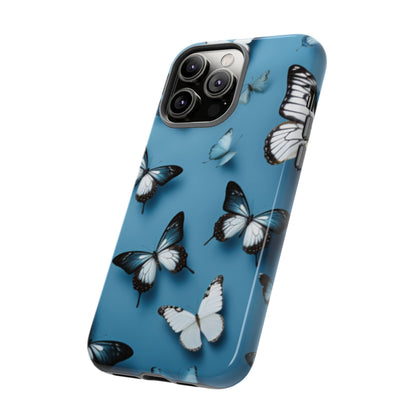 Butterflies on Blue Cell Phone Tough Cases