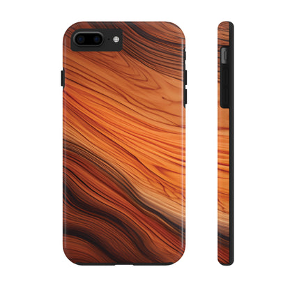 Wood Grain Look Tough Phone Case