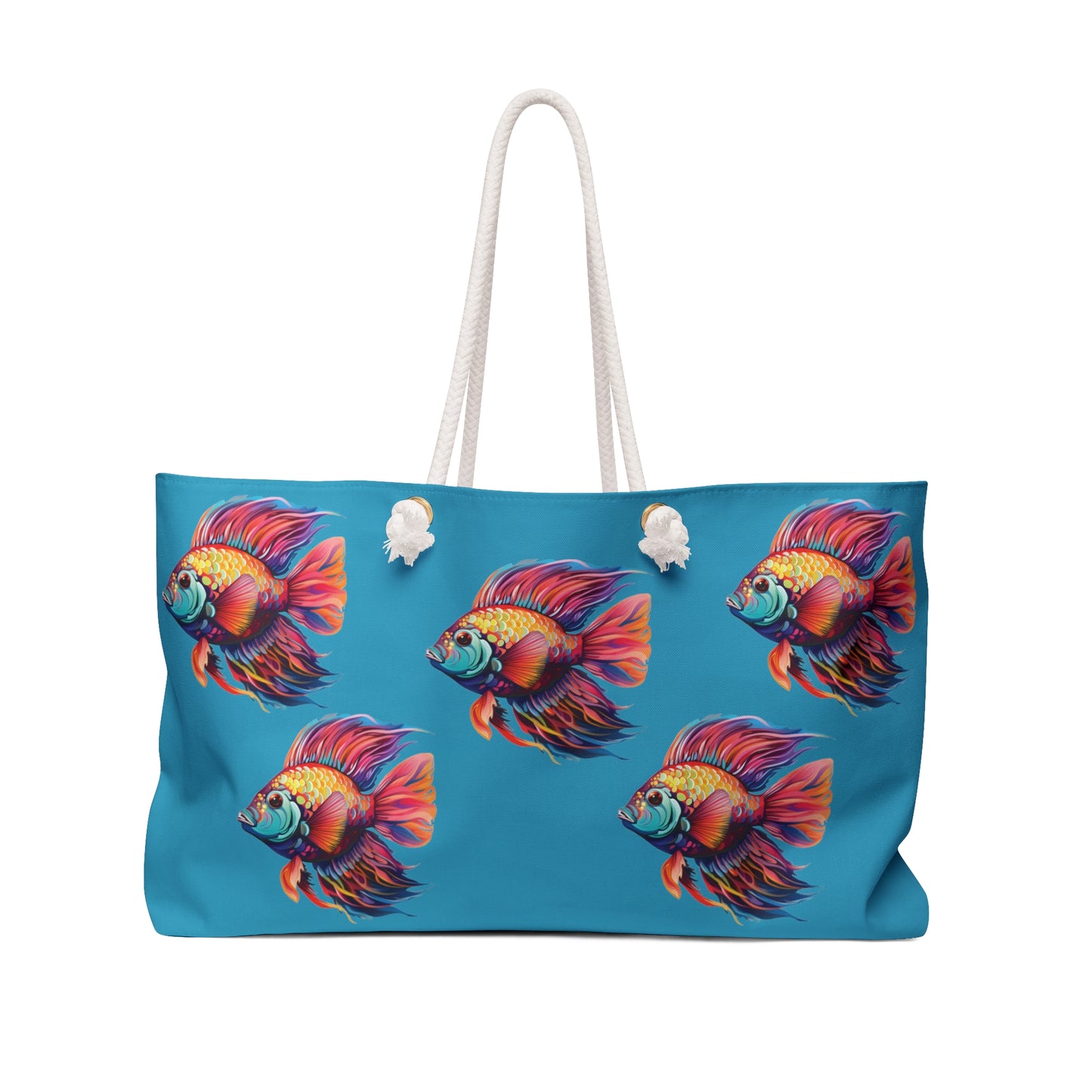 Tropical Fish on Turquoise Beach/Weekender Bag - Ruppy's Creations