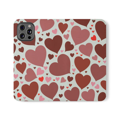 Hearts Folio Phone Case