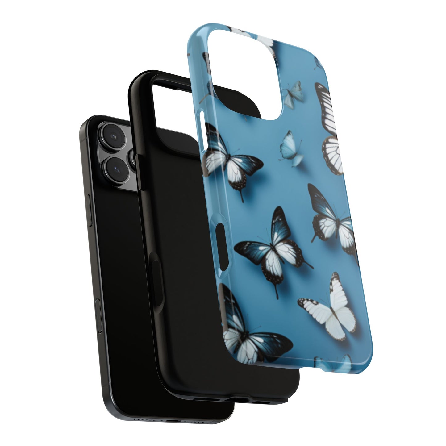 Butterflies on Blue Cell Phone Tough Cases