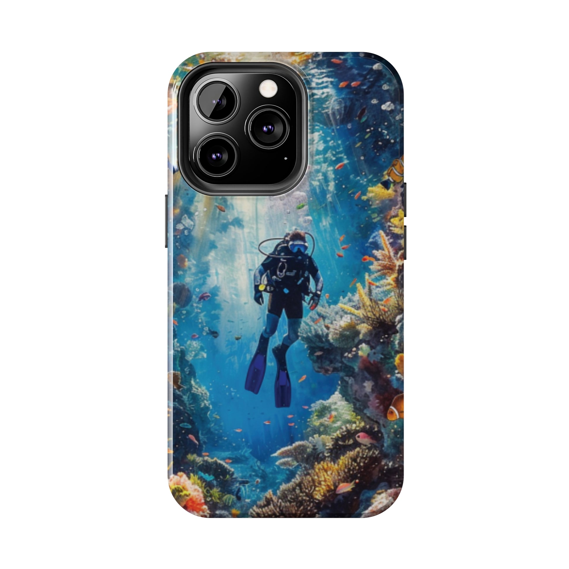 Coral Reef Diver Tough iPhone Case - Ruppy's Creations