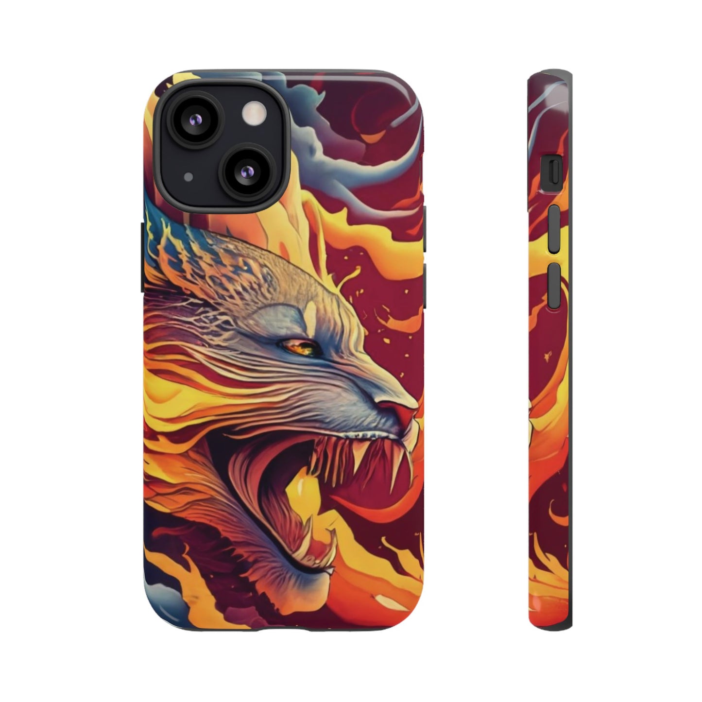 Blazing Beast Cell Phone Tough Case for I Phone, Samsung and Google Pixel