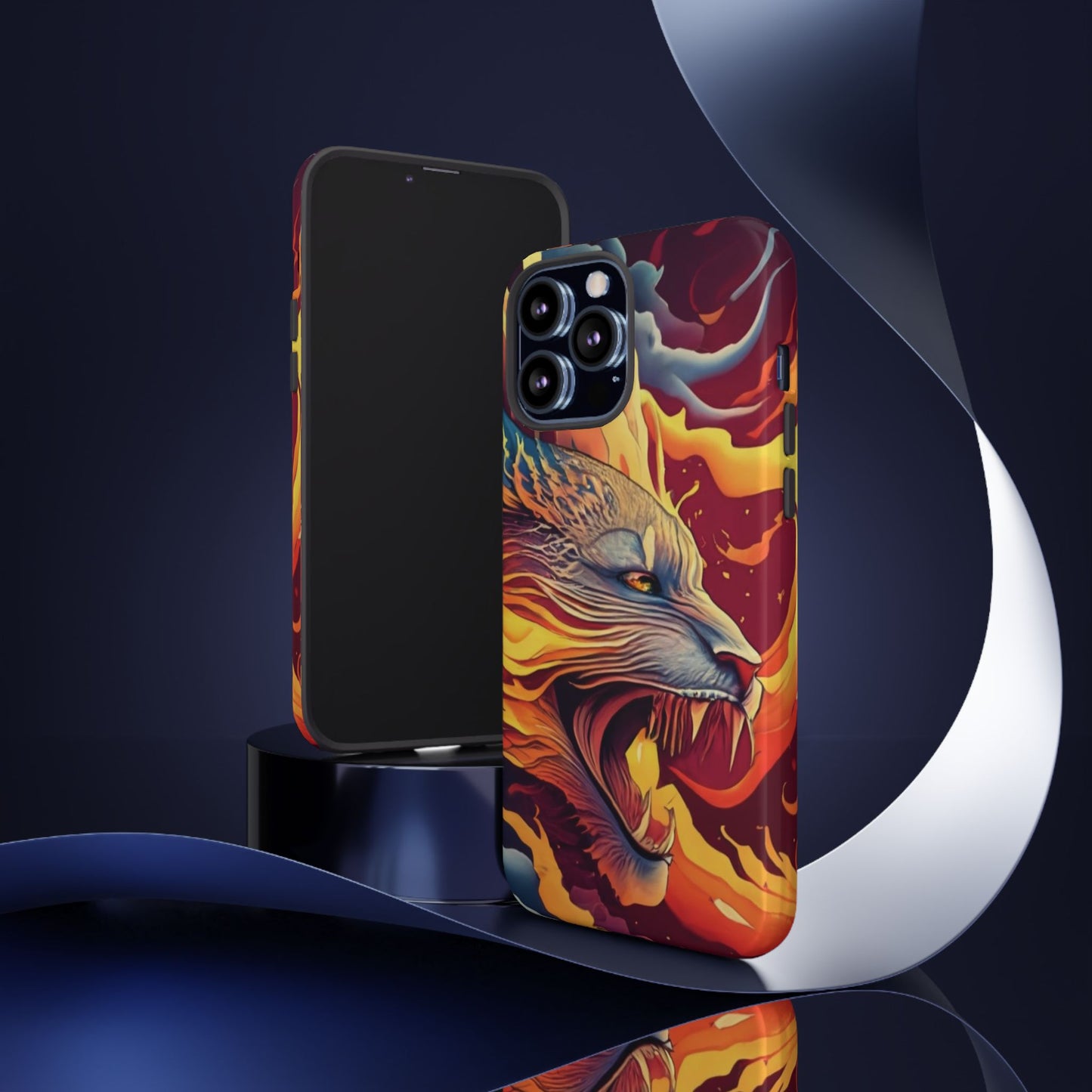 Blazing Beast Cell Phone Tough Case for I Phone, Samsung and Google Pixel