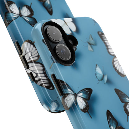 Butterflies on Blue Cell Phone Tough Cases