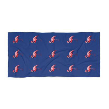 Flamingo Parade beach towel