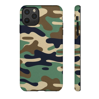 Camouflage Tough Phone Case for I phone, Samsung Galaxy and Google Pixel