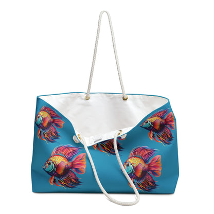 Tropical Fish on Turquoise Beach/Weekender Bag - Ruppy's Creations