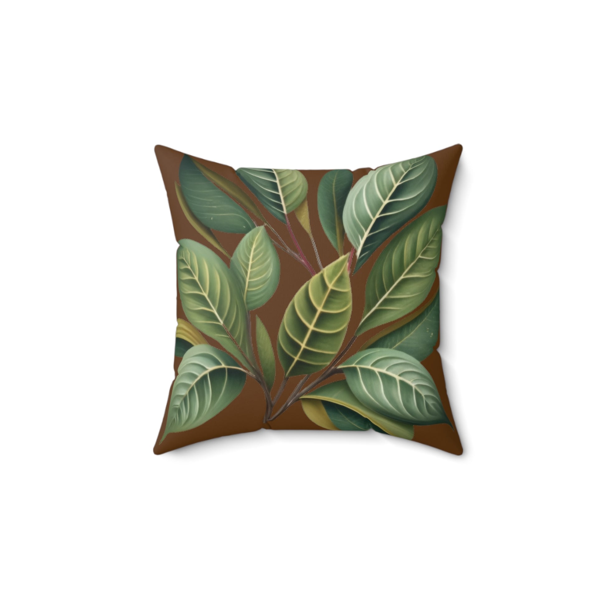 green and brown decor throw pillows