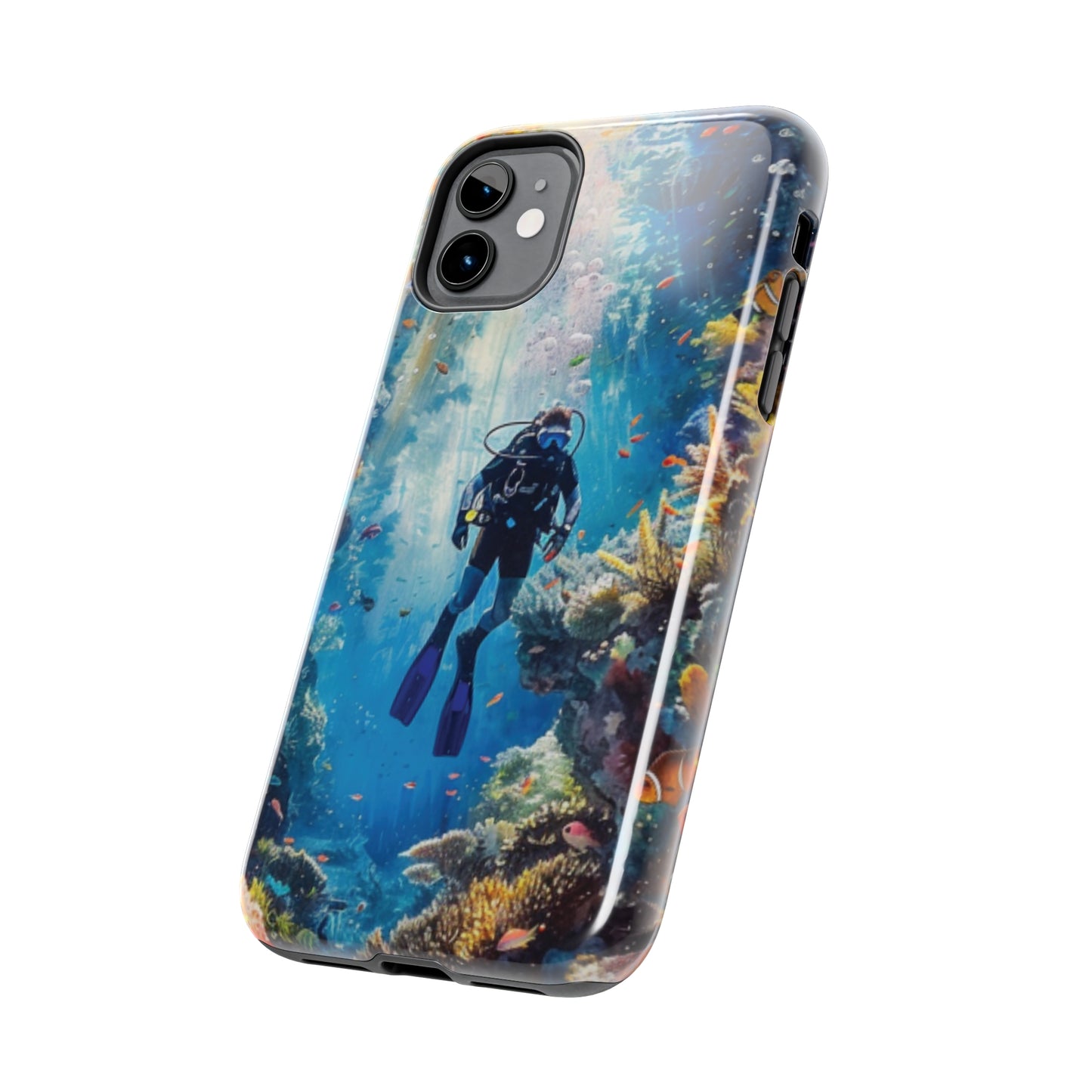 Coral Reef Diver Tough iPhone Case - Ruppy's Creations