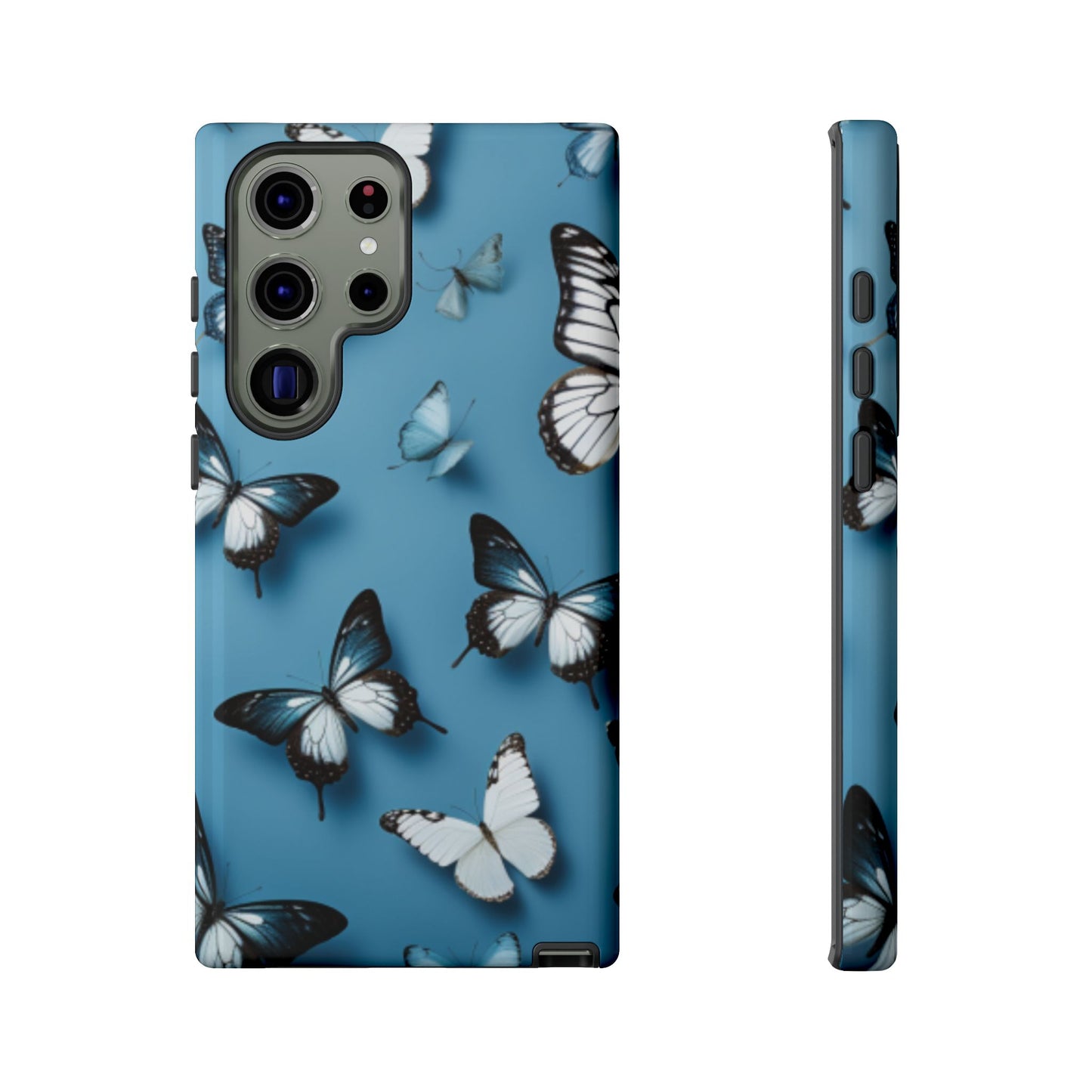 Butterflies on Blue Cell Phone Tough Cases