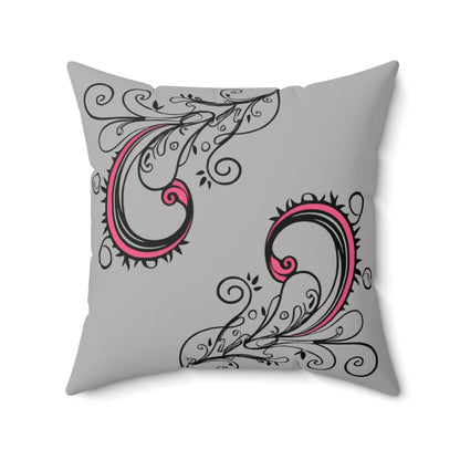 Scroll Jubilee Spun Polyester Square Pillow